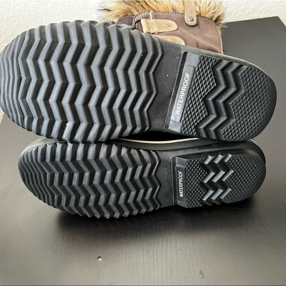 Sorel Joan of Arctic Suede Mid-Calf Brown Lace-Up Boots Size:8 🥾 - Picture 9 of 11